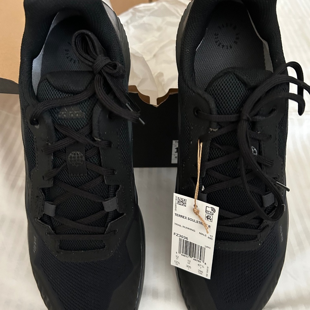 Brand New Adidas Terrex Waterproof sneakers, Black, Men's Size 12.5